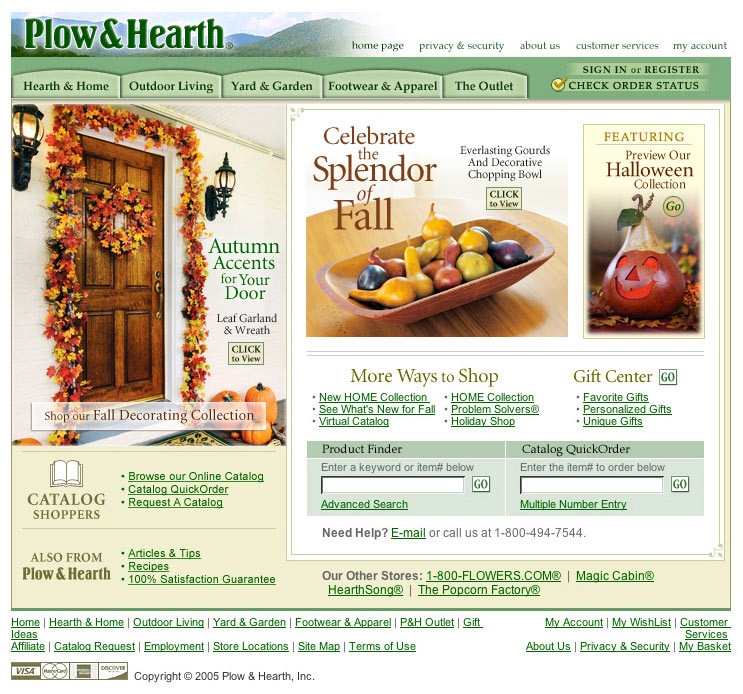 In 2005 I was given the opportunity to clean up the design, without altering any underlying structure. More attractive header and navigation. A little more imagery, a little less text.
