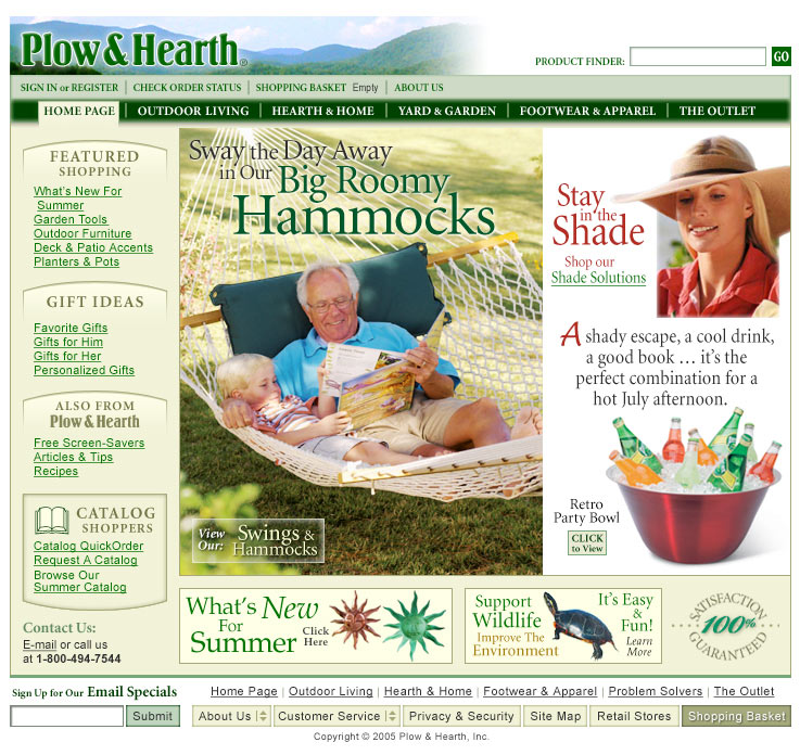 Further refinements: More contemporary top navigation and image headers to break up side navigation text.
