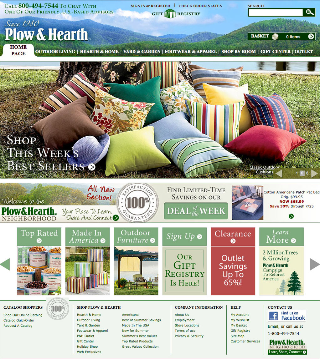 Design-by-commitee: the desire was to go wider and greatly expand click opportunities with scrolling panels, but the result was very busy and not a step forward for the brand.