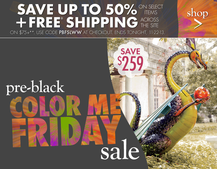 A colorful Pre-Black Friday Sale message with rotating product
