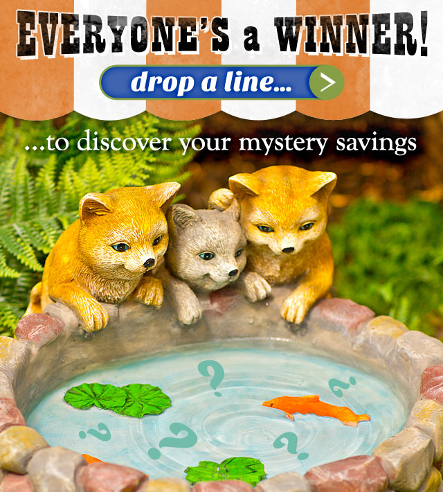 Plays with the idea of a carnival fish pond: A prize every time