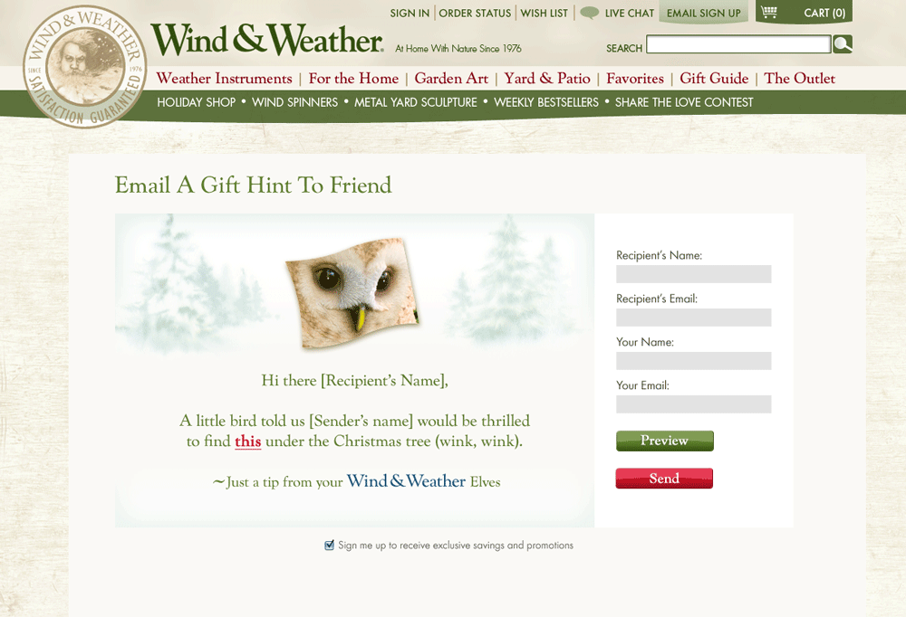 Email-A-Gift-Hint Form (wink, wink)