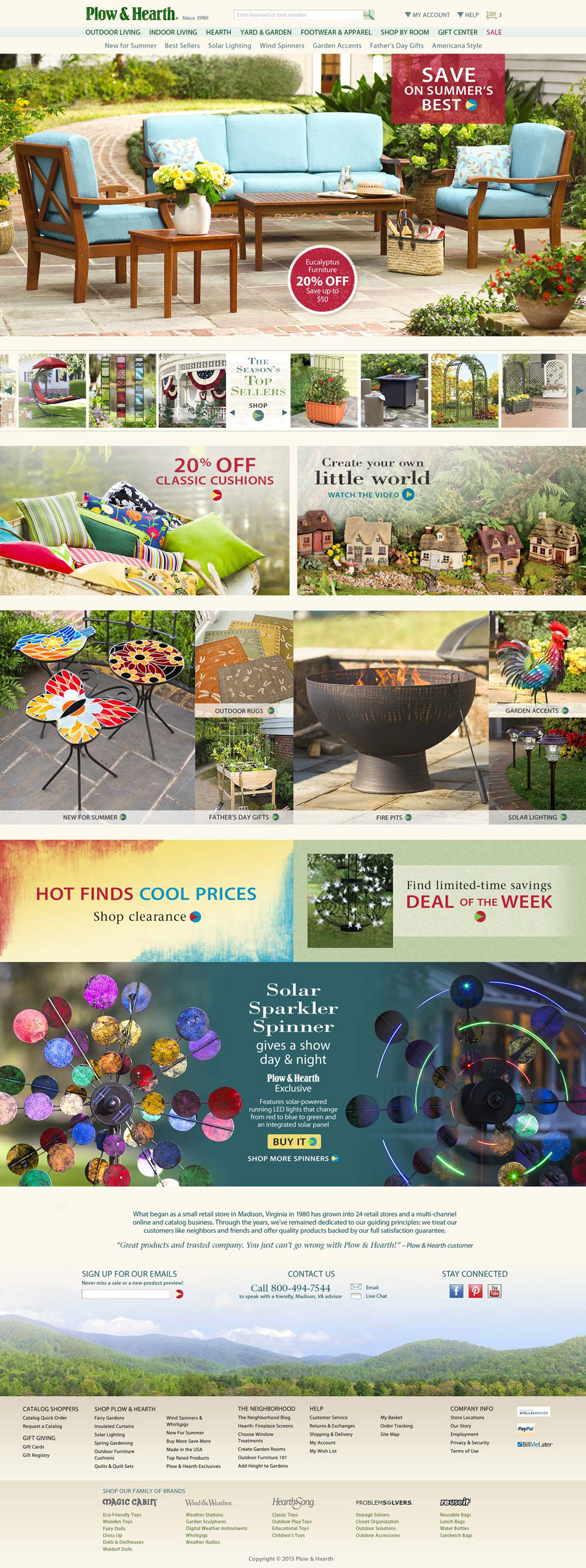 Plow&Hearth Home Page Re-Design Final, 2015